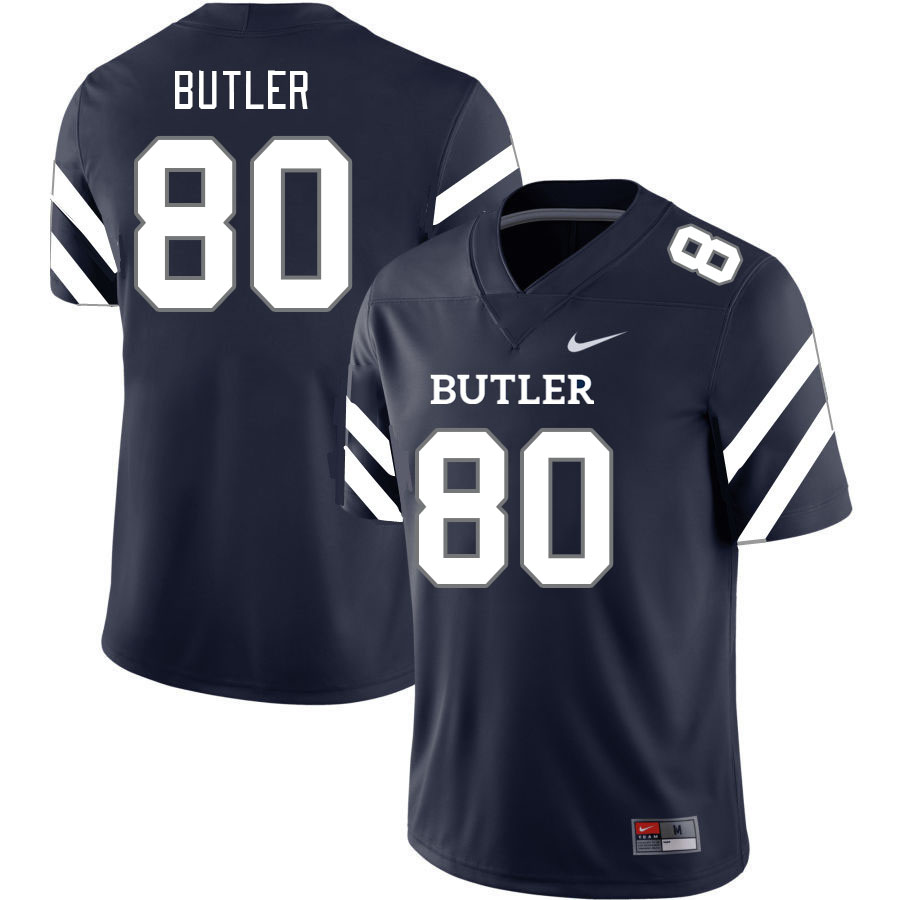 Men-Youth #80 Owen Butler Butler Bulldogs 2023 College Football Jerseys Stitched-Navy